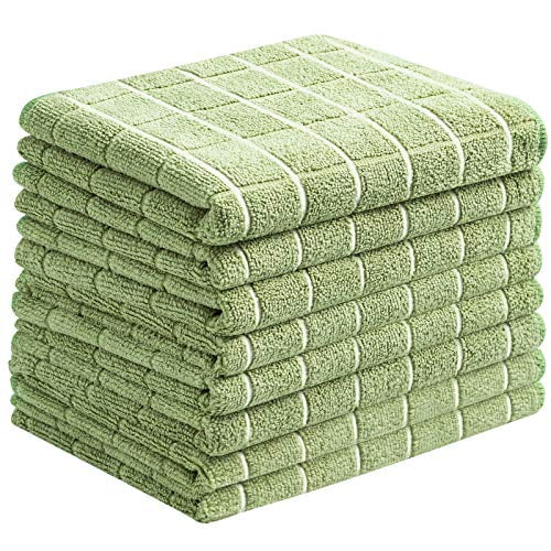 Microfiber Dish Towels Soft, Super Absorbent and Lint Free Kitchen Towels 8 Pack (Lattice