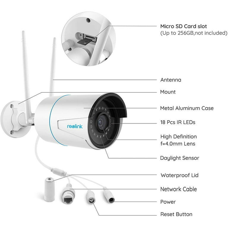 Reolink 5mp Human/car Detection Wifi Camera 2.4g/5ghz Night Vision Onvif Sd  Card Slot 256gb Waterproof Smart Home Cam Rlc-510wa - Ip Camera - AliExpress