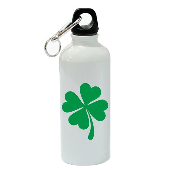 Shamrock Irish White Aluminum Sports 20 oz Water Bottle