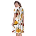 thumbnail image 2 of Bixox Robe d'Été à Manches Courtes pour Femmes Robe Ample Longueur Genou avec Poches-Joyeux l'Action de Grâce, 2 of 7