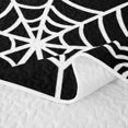 thumbnail image 5 of Feelyou Spooky Spider Web Twin Quilt Set, Halloween Animal Twin Coverlet Set, Black White, 2-Piece, 1 Comforter and 1 Pillowcase, 5 of 7