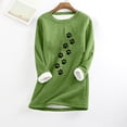 thumbnail image 1 of Birdeem Chemise Décontractée à Manches Régulières Imprimée Mode pour Femmes Hiver Ample Vacances Col Rond, 1 of 12