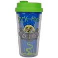 thumbnail image 1 of Rick and Morty Spaceship Googus 16oz Double Wall Plastic Travel Mug, 1 of 2
