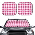 thumbnail image 2 of Balery 2 Piece Plaid Heart Car Windshield Sun Shade|Foldable Front Windshield Shade for Car Front Window for Most Sedans SUV Truck-Medium, 2 of 7