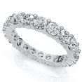 thumbnail image 3 of Pompeii Platinum 3Ct Diamond Eternity Wedding Ring Lab Grown (G/H,VS1-VS2), 3 of 5