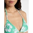 thumbnail image 4 of No Boundaries Hibiscus Printed Triangle Bikini Top, Women’s XXS-XXL, 4 of 5