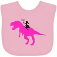 thumbnail image 3 of Inktastic Princess Riding Her T-rex Girls Baby Bib, 3 of 4
