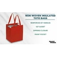 thumbnail image 3 of Non-Woven Insulated Tote Bags Set of 10, Bulk Pack - Reusable, Great for Picnic, Camping, Beach, Outdoor Activities - Red, 3 of 5