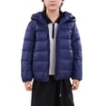 thumbnail image 3 of Ccpelsie Boy Winter Hooded Puffer Jackets Coats Kids Light Weight Outerwear with Pocket for Toddler Kids(Navy,7-8 Years), 3 of 6