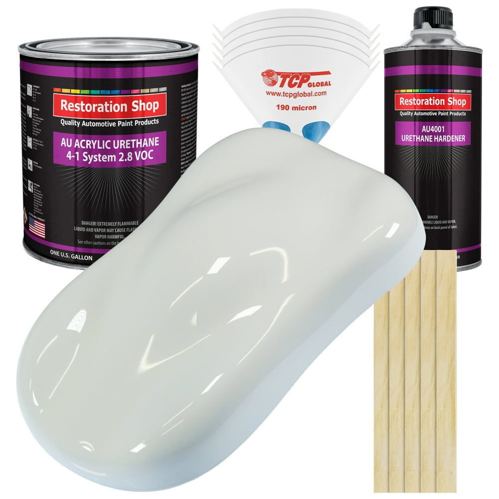 Restoration Shop Cameo White Acrylic Urethane Auto Paint Complete Gallon Paint Kit, Single Stage