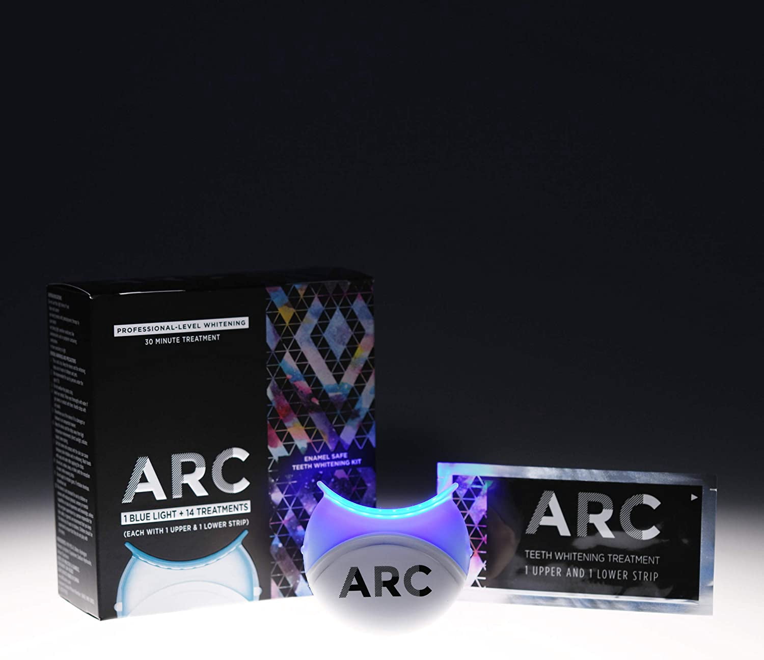 Blue Light Teeth Whitening Kit With Hydrogen Peroxide &amp; 1 Blue Light