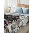 thumbnail image 5 of Queen Flat Sheet 90"x102", Modern Trains Soft Lightweight Bedding Flat Sheets Only, Abstract Vintage Classic Brushed Microfiber Top Bed Sheet, Breathable StainResistant Bedsheets, 5 of 9