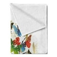 thumbnail image 2 of Modern Soft Flannel Fleece Throw Blanket, Nature Tree with Floral Butterflies Leaves Vivid Vibrant Artwork Print, Cozy Plush for Indoor and Outdoor Use, 60" x 80", Multicolor, by Ambesonne, 2 of 5