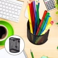 thumbnail image 5 of 2 Models Mesh Pen Holder for Desk Casewin Black Wire Mesh Pencil Holder, Mesh Pen Holder Square&Pen Holder Round Shape, Magnetic Pencil Holder, for Refrigerator, Desk Whiteboard, Locker Accessories, 5 of 8
