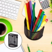 2 Models Mesh Pen Holder for Desk Casewin Black Wire Mesh Pencil Holder, Mesh Pen Holder Square&Pen Holder Round Shape, Magnetic Pencil Holder, for Refrigerator, Desk Whiteboard, Locker Accessories