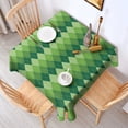 thumbnail image 2 of Green Argyle Pattern Square Tablecloth,Waterproof Square Table Cover,Wipeable Spillproof Washable Table Cover for Home Kitchen Party Decor 60"x60"(152x152cm), 2 of 6