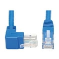 thumbnail image 1 of Tripp Lite Up-Angle Cat6 Gigabit Molded UTP Ethernet Cable (RJ45 Right-Angle Up M to RJ45 M), Blue, 15 ft. - Patch cable - RJ-45 (M) to RJ-45 (M) up-angled - 15 ft - UTP - CAT 5/5e/6 - molded, stranded - blue, 1 of 5