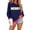 01#Navy, variant on Women's Merry Christmas Gold Print Sweatshirt Polka Dot Trim Crew Neck Pullover