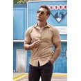 thumbnail image 2 of COOFANDY Men's Short Sleeve Muscle Fit Dress Shirts Casual Button Down Shirt, 2 of 6