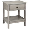 thumbnail image 4 of DecorTech Traditional Rectangular End Table with AC Power and USB Charging Ports, Grey, 4 of 10