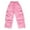 C-Pink742, variant on DHFJKG Glitter Cargo Pants For Girls Hip Hop Sequins Multi Pockets Performance Glossy Stage Street Jazz Pants Kids Teens Carnival Trendy Trousers