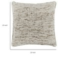 thumbnail image 5 of 22 x 22 Accent Throw Pillow Down Insert Handwoven Textured Design Beige- Saltoro Sherpi, 5 of 5