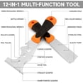 -2 Pack, 12-In-1 Paint Scraper Tool,Multi-Use Painters Tool, 1.5 Inch ...
