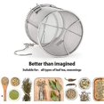 thumbnail image 4 of Stainless Steel Spice Seasoning Strainer Tea Ball Strainer Soup Seasonings Seperation Basket Spice Filter Kitchen Tools 4.72 x 5.12 inch (1213cm), 4 of 5