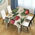 thumbnail image 4 of Yayeee Tablecloths 54" x 54" Rectangle Wrinkle Resistant Party Table Cover, Beige Strawberry, 4 of 8