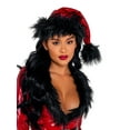 thumbnail image 3 of Roma Costume C201 - Vinyl & Faux Fur Santa Hat, Black/White, One Size, 3 of 3
