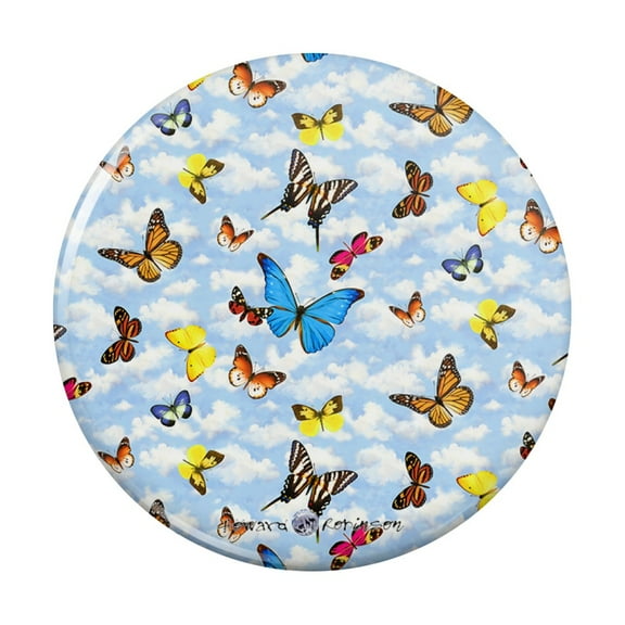Butterflies in the Blue Sky Pattern Kitchen Refrigerator Locker Button Magnet