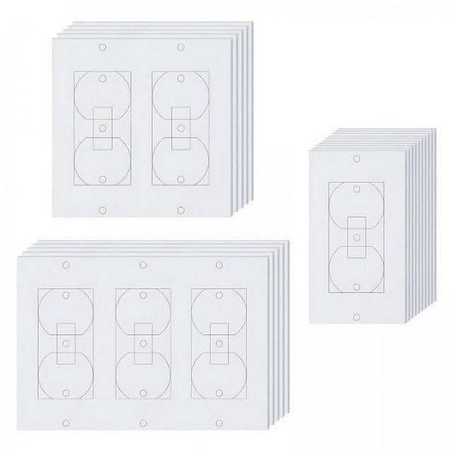 veasfak 2x20Pcs Plaques Murales, Scellants de Sortie, Isolants de Sortie pour Bascule