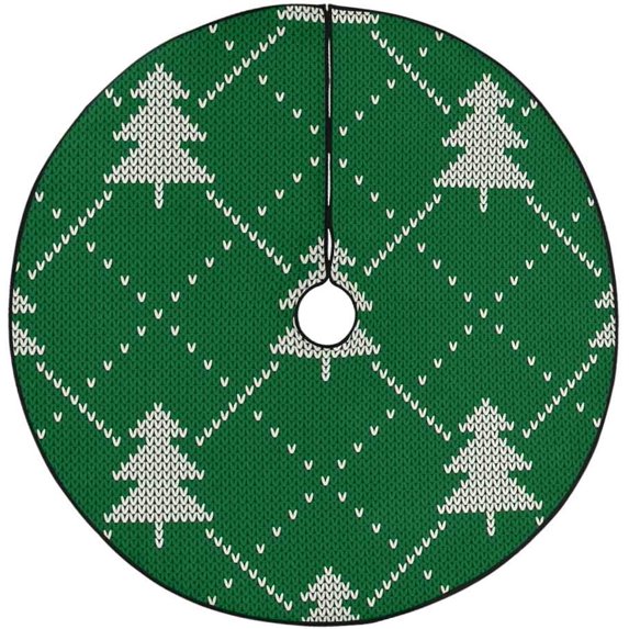 FMSHPON Christmas Check Tree Xmas Christmas Tree Skirt Stand Mat for Holiday Party Decoration Indoor Outdoor 36 inches