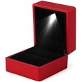 thumbnail image 1 of (Rojo) Caja de anillo de moda Caja luminosa LED Estuche de almacenamiento de anillo Soporte de joyería, 1 of 5