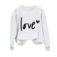 thumbnail image 4 of Erwazi Women Valentine's Day Pullover Sweatshirts Love Heart Print Tops Long Sleeve Crewneck Shirts Fashion Loose Holiday Sweatshirt, 4 of 4
