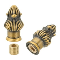 Uxcell 33 x 16mm  Lamp Finials Caps Knob, Solid Lamp Shade Top Decoration Screw Cap Nuts, Gold Bronze 2 Set