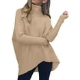 thumbnail image 2 of Lovskoo 2024 Sweaters for Women Turtleneck Winter Trendy Long Sleeve Sweater Rose Gold, 2 of 5