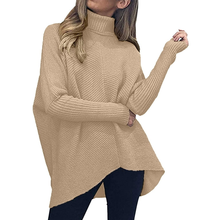 Lovskoo 2024 Sweaters for Women Turtleneck Winter Trendy Long
