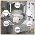 thumbnail image 3 of porte Papier Toilette, Porte-serviettes En Acier Inoxydable Pour Tlphone Portable,support Papier Rouleau Derouleur Papier Wc, Support Papier Toile, 3 of 5