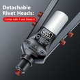 thumbnail image 4 of Amdohai Rivet Heavy Duty Single Hand Manual Riveter for Metal Automotive Repairing Railway for 3/32 Inch 1/8 Inch 5/32 Inch 3/16 Inch 1/4 Inch Aluminium Stainless Steel Rivets Black, 4 of 7