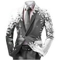 thumbnail image 5 of SRZYMJ Mens Christmas Blazer Jacket Lightweight Xmas Snowflake Printed One Button Business Office Jacket Work Blazers, 5 of 5