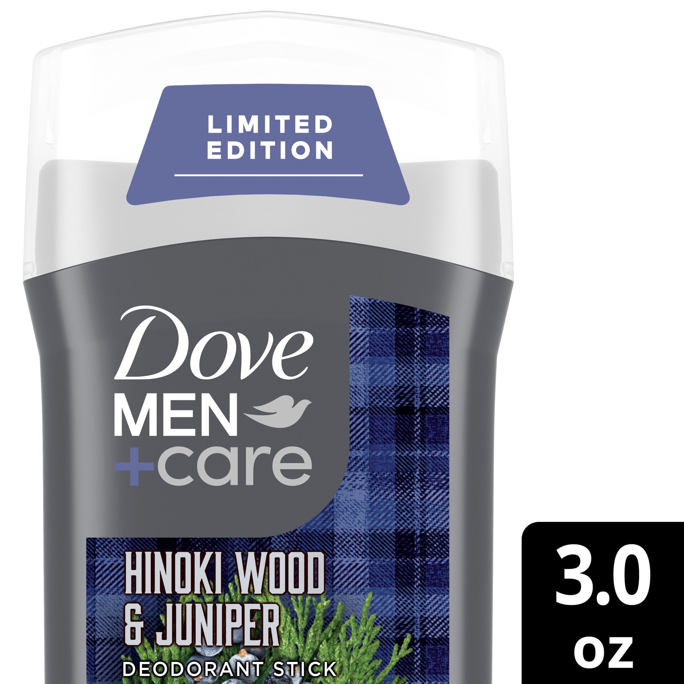 Dove Men+Care Deodorant Stick For Odor Protection & Long-Lasting Scent Limited Edition Hinoki Wood & Juniper With Aluminum-Free Formula, 3 oz