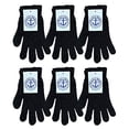 thumbnail image 6 of Yacht & Smith 6 Pairs Bulk Pack Thermal Black Gloves Unisex One Size, 6 of 6