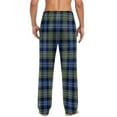 thumbnail image 4 of Diufon Mens Plaid Pajama Pants Soft Plus Size Elastic Waist Wide Leg Pant Casual Loose Trousers with Pockets, 4 of 7