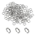 thumbnail image 1 of Uxcell Round Split Ring 100 Pcs 0.2 inch x 0.7 mm Small Split Rings with Double Loops Metal Small Key Circle Silver, 1 of 7