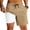 AB288 Khaki, variant on Men'S Double Layer Shorts Solid Color Elastic Waist Straight Leg Shorty Soft Casual Mens Summer Athletic Gym Shorts Khaki Size S