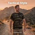thumbnail image 5 of COUVER Men's Woodland Camouflage Short Sleeve T-Shirt, Green Woodland, X-Large, 5 of 6