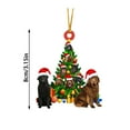 thumbnail image 3 of EWASWON Acrylic Christmas Pet Ornament - Cute Dog Cat Hanging Decor for Christmas Tree, Holiday Party, Car - 1pc Festive Ornament, 3 of 6