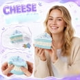 thumbnail image 2 of Simulation Triangle Cheese Shape Squishy for Adults Soft Sensory Gadget Multicolored Realistic Food Office Desk Accessory Pressure Relief Tool 2.8x2.2x1.8 Inch 1 Pack, 2 of 10