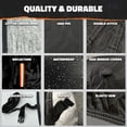 thumbnail image 6 of Mockins 200"x 75"x 47" Heavy Duty Extra Thick Black 250G PVC Sedan Car Cover, 6 of 10